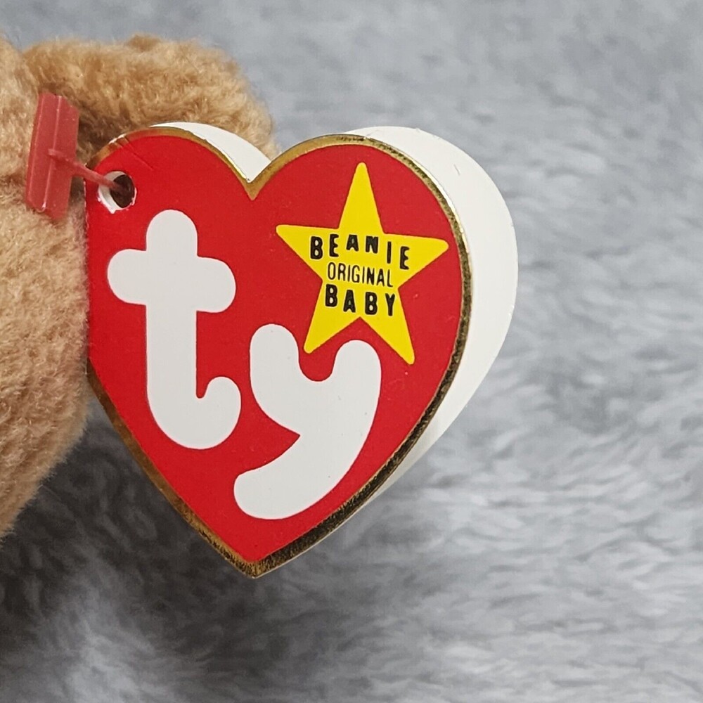Beanie Babies Curly 1993 1996 RARE Baby Bear Toy Vtg - Picture 6 of 10